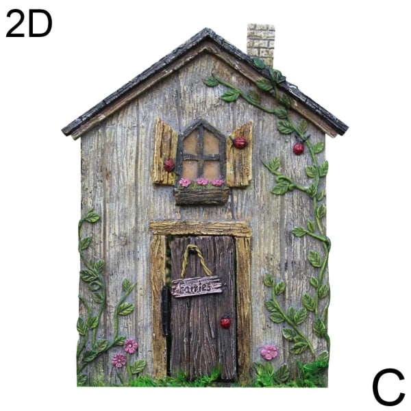 pulunto Miniatyr Fairy Gnome Dörrfigurer Fairy Garden Door A C One-size