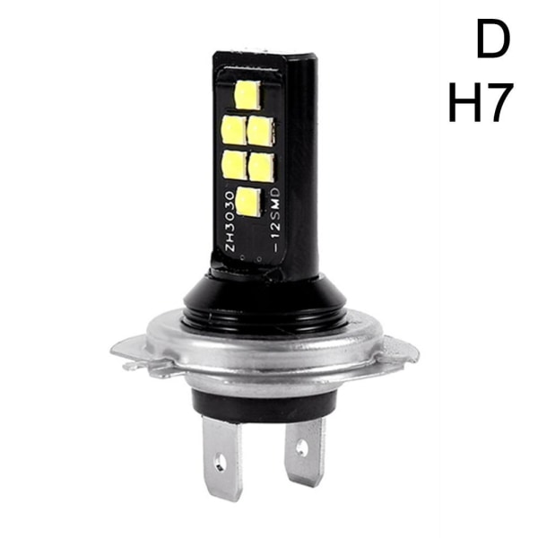 Bil LED-dimljus för bil H4 H7 H8/H11 HB3/HB4 3030 Bil Headli H7 one size
