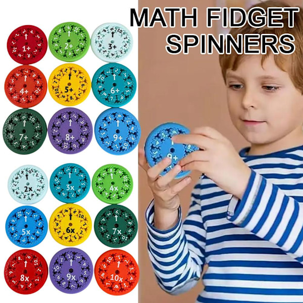 Matematik Fidget Spinners - Fingertoppsspinnare för Matematik, Addition och Subtraktion Ride random one one-size