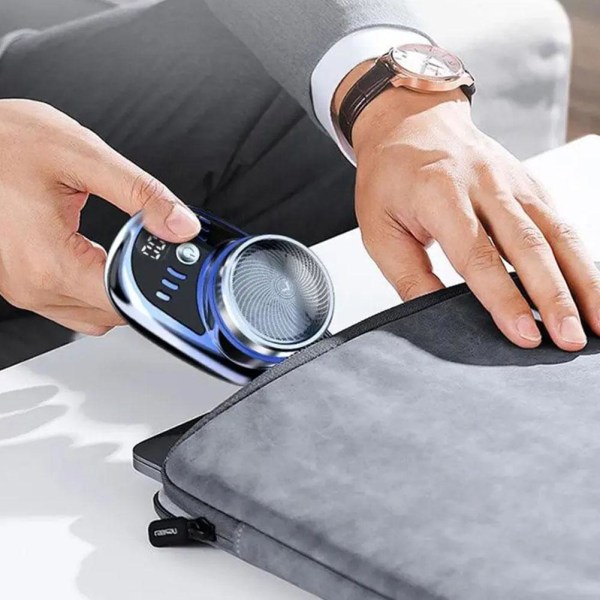 Mini elektrisk reserakapparat för män Fickstorlek Portable Travel Gradient Blue One-size
