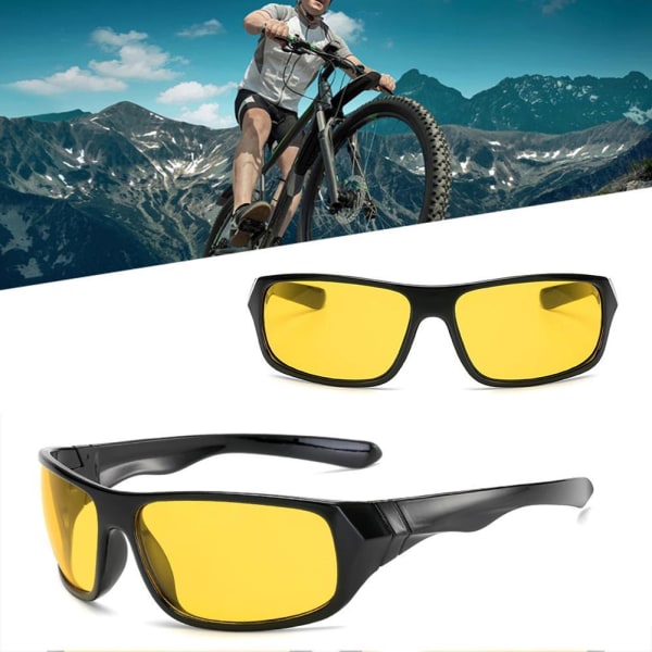 1 STK Men Sport Polariserade Solglasögon Körning Utomhus Ridning Glas yellow One-size