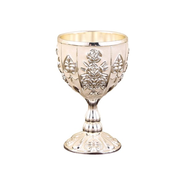 JSNKJLMN Mini Gold Goblet, Vintage Metal Relief Wine Cup, 30 M golden one size 