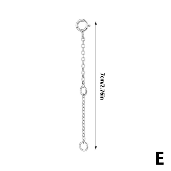 Halsbandsförlängare Slitstarkt Silver Halsband Armband Ankelband Exten sliver5 7cm
