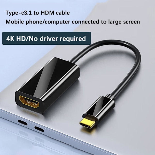 USB-C Typ C till HDMI-adapter USB-kabel för MHL Android-telefon Tab  silver onesize