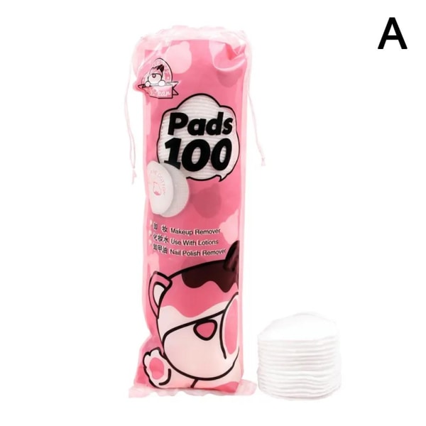 Sminkborttagningskuddar Circular Cotton Fit Skin Cleaning Cotton Sh pink 100pcs