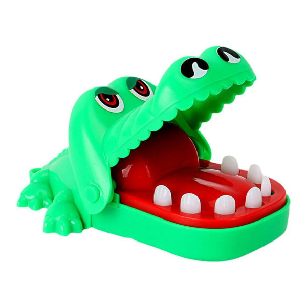 Rolig Krokodil Mun Bite Finger Skämt Leksaker Nyhet Praktisk T green one-size