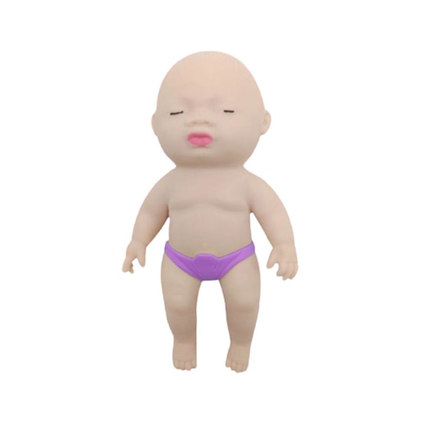 Söt Squeeze Baby Doll Toys TPR Simulation Doll 8/14CM✨f purple 8cm