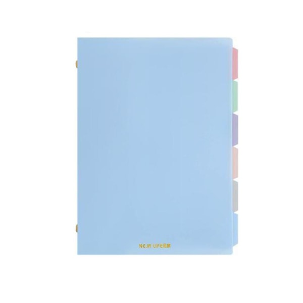 Lösbladig anteckningsbok Innerdel Etikett Index Papper Pp Plast blue A5