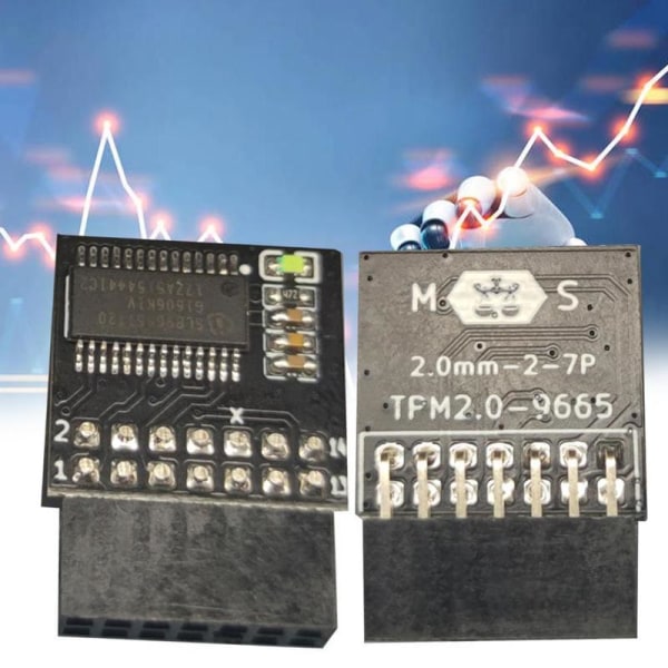GIGABYTE TPM-säkerhetsmodul (12-stift 12-1) TPM2.0-kompatibel Pla FOR MSI LPC 14 PIN One-size