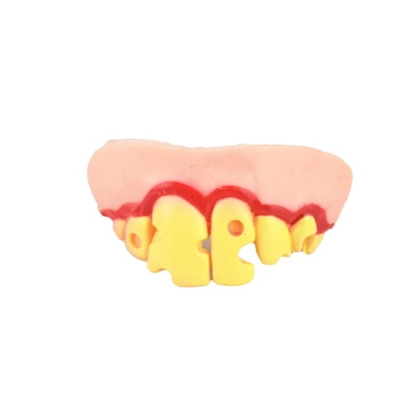 Falska tänder för hund Roliga tandproteser Husdjursdekoration Tillbehör Hallo Big incisors one size