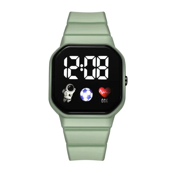 Enkelt mode elektronisk watch Silikonarmband unisex armbandsur White One size