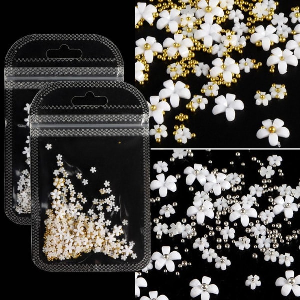 Akryl kristall 3D blompärlor Nail Art dekoration söt storlek Ma 1 1 bag