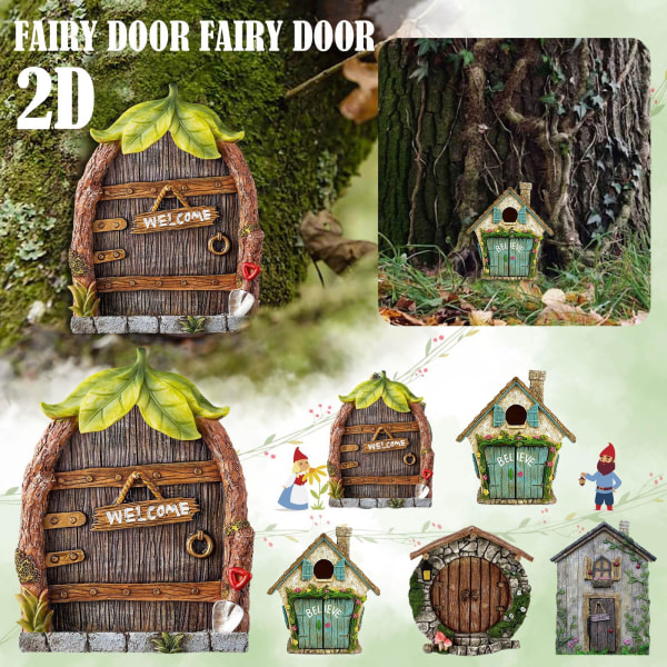 pulunto Miniatyr Fairy Gnome Dörrfigurer Fairy Garden Door A A One-size