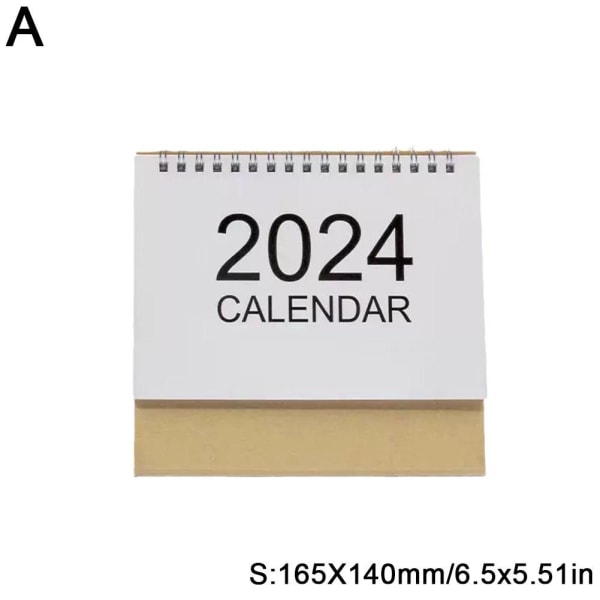 2024 Kraft Desk Calendar Minimalist Desktop-tält✨b S 2024.1-2024.12