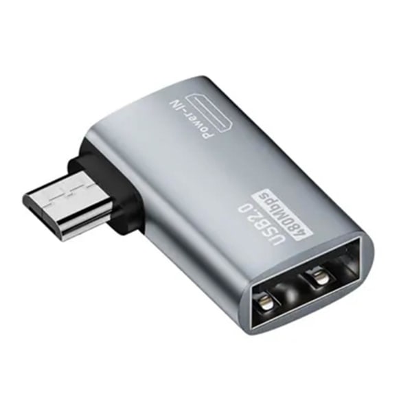 OTG TypeC Adapter 2 i 1 Micro USB till USBC Adapter Mobiltelefon F left one-size