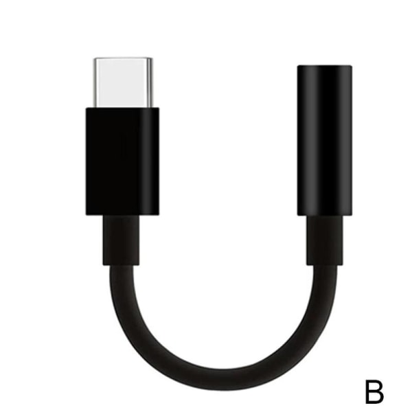XIAOL USB Typ C till 3,5 mm adapter för hörlursuttag, Tpye-C black for type c