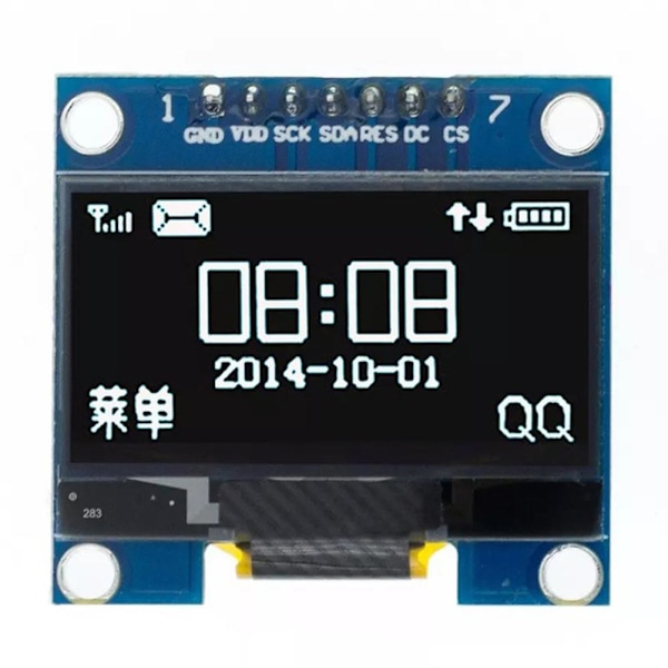 OLED-modul 1,3 tum LCD LED-display skärm Vit/Blå 128X64 SS 4pin white