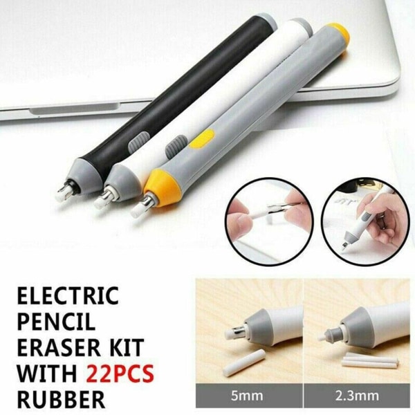 Electric Eraser Kit Automatisk Pencil RubbersRefills Artist Draft black one ize