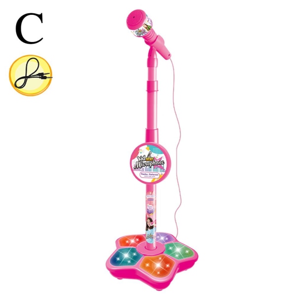 Musikmikrofonstativ Barnkaraokemikrofon Sjungande Toy Kid' pink one-size