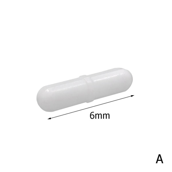 2st 8X30mm magnetomrörare mixerrörstav, laboratoriemagneter whiteD 15mm