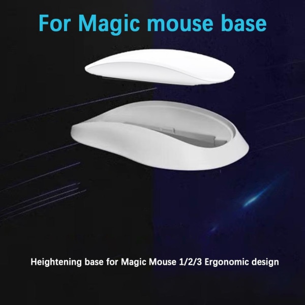 Trådlös laddningsbas för Magic Mouse 2 Öka höjd Ergonom white For magic mouse 1/2/3
