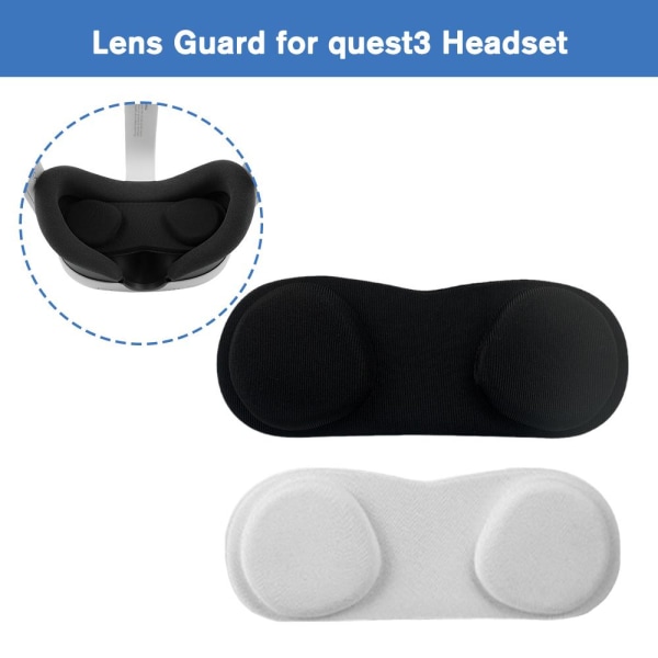 För Quest- 3 VR Headset Glasögon Lens ProtectiveCover Frame Mirro black one-size