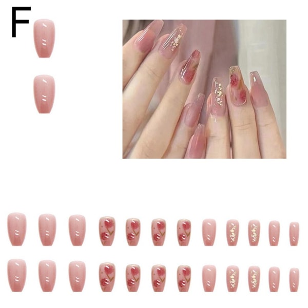 Nagelflingor utsmetade Avtagbar falska nagelbåge 6 one-size
