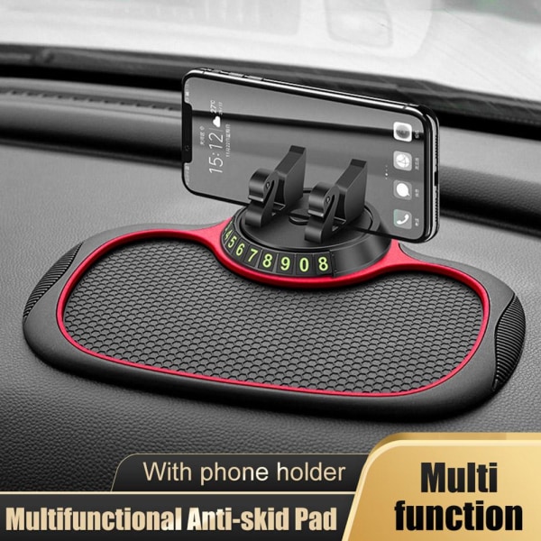 Multi-funktionell bil Anti-Slip Mat Biltelefon Hållare Sticky Dash black one-size