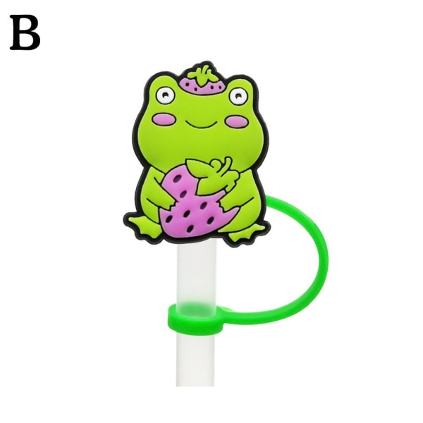 Straw Toppers Cute Frogs Lovely Straw Airtight Dust Cap Splash P B 1pc