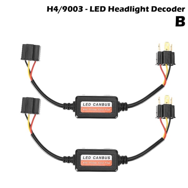 LED Canbus Decoder Bilstrålkastare Felfritt motstånd H1 H3 H4 H H4 / 9003 2pcs