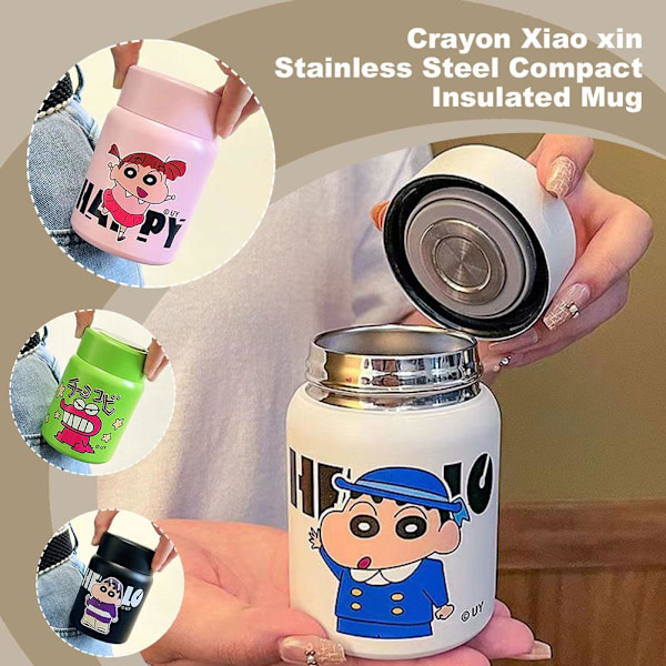 Crayon Shin-chan Bärbar Termosmugg i Rostfritt Stål black 200ml