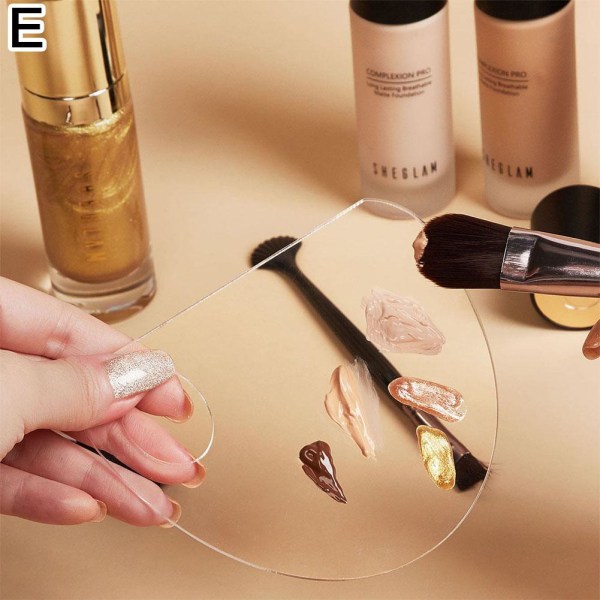 Akryl Makeup Palette Foundation Mixing Pigment Spatel Nail Ar  heart-shaped one size