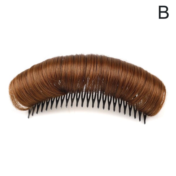 Comb Fluffy Osynlig Peruk Hår Bulle Bangs Pad Curl Hair Pad Hår light brown 12cm/4.72 inch