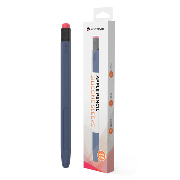 För Apple Pencil 2nd Gen Silicone Grip Case Sleeve iPad Pen Hold dark blue for  Pencil2