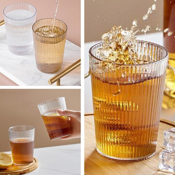 380ml Giftfri Högkvalitativ Akryl Plast Dricksglas Vatten C amber 380ml