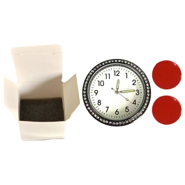 Bilklocka Lysande Stick-On Digital Watch Quartz Klockor För Vehi E 1pcs