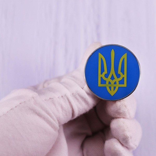 6st Ukrainas flagga Lapel Pin Badge Solidarity - Hög kvalitet. broochA One-size 3pcs
