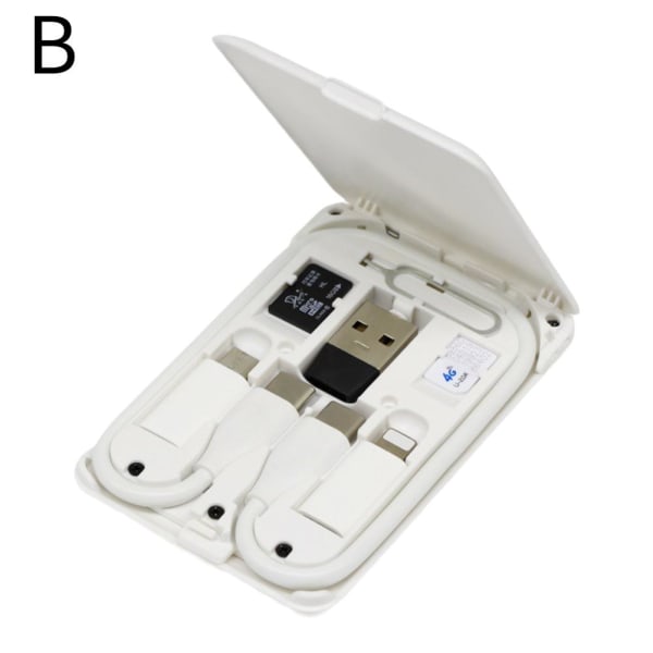 Multifunktionell visitkortshållare Datakabel Allt-i-ett Mobil white One-size