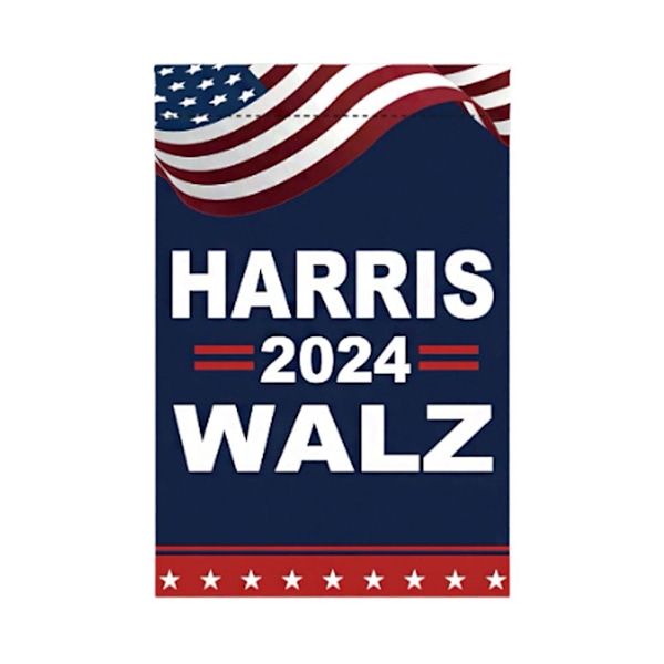 Harris Walz 2024 Presidentvalkampanjens Trädgårdsskylt Kamala Tim U B 12 x 18 Inch