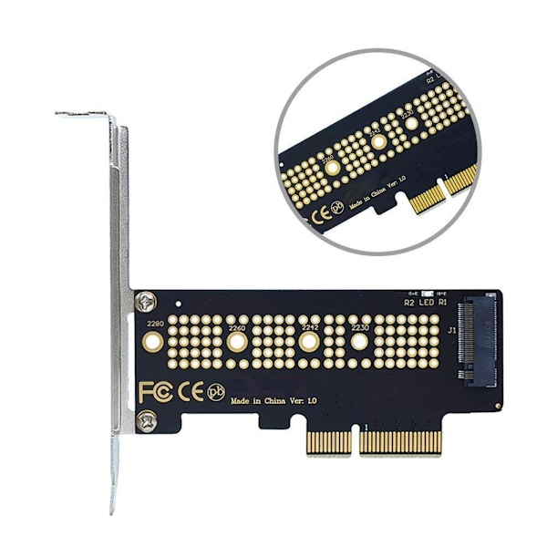 NVMe PCIe M.2 NGFF SSD till PCIe x1 Adapters kort PCIex1 till M.2 Ca blackA PCIE X1 