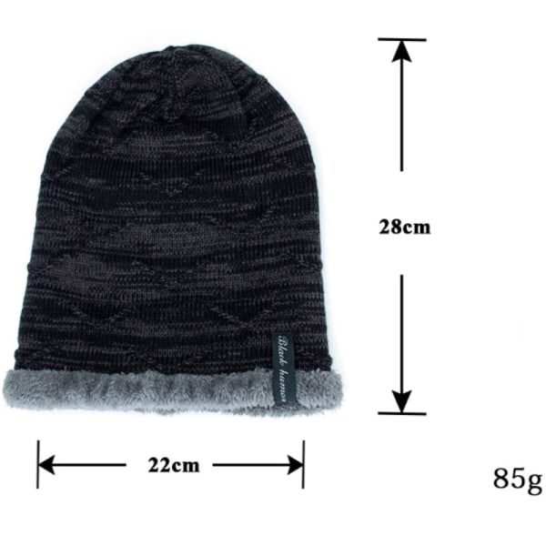 Män Vinter Stickad Mössa Mjuk Varm Wooly Skateboard Ski Cap Dark Cyan