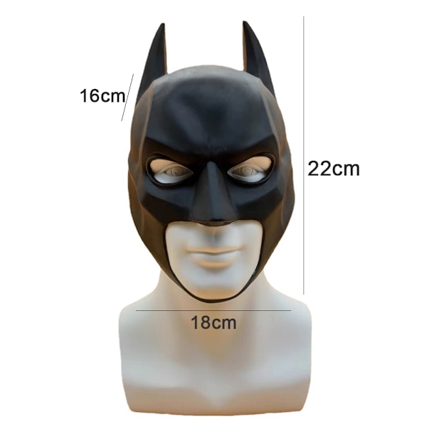 Batman Halvmask för Vuxna Män Batman Cosplay Rekvisita Halloweenmask