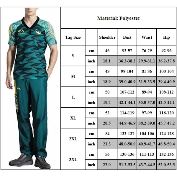 Rachael Gunn Australisk Breakdance Raygun Kostym Polotröja Byxor Hatt Uniform Outfit Mens XL