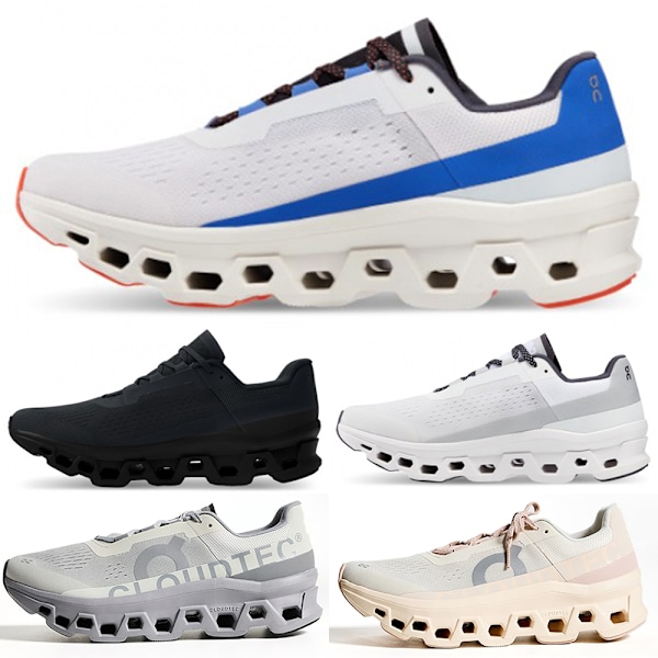 ON CLOUD 5 Herr Dam On Träningsskor Cloud X Andningsbara Sneakers Lätta Löparskor Slitstarka Halkfria Höjdökande Sneakers Moon Grey 43