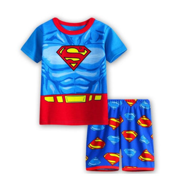 Barn Pojkar Pyjamas Pyjamas Set Summer Superhero T-Shirt Shorts Outfit Nattkläder #5 110cm