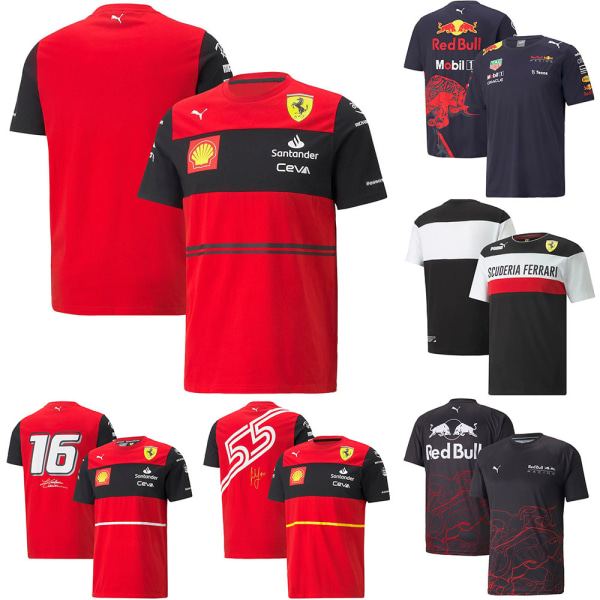 Officiell Oracle Red Bull Racing Team Polotröja för Vuxna Formel 1 Kortärmad Topp F XL