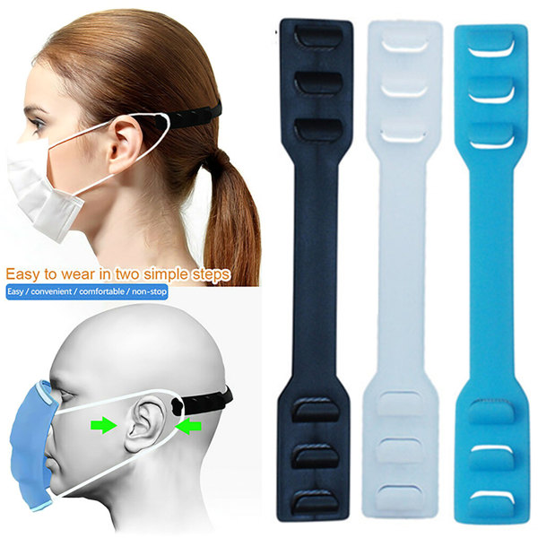 5 st Cover Justerbar Ear Saver Anti Slip krok Blue 5pcs