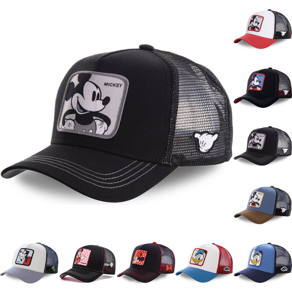 Tecknad Musse Pigg Mesh Baseball Cap Hip-Hop andas Snapback Hatt #6