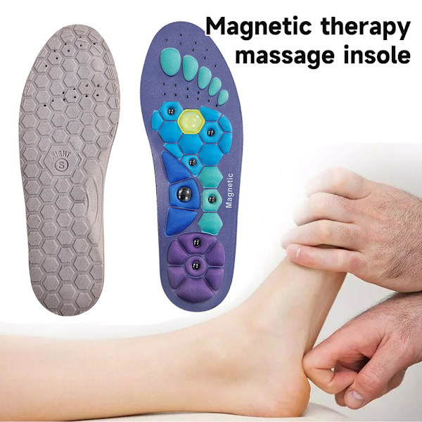 1 pari magneettiset akupainantapohjalliset unisex jalkaholvituki lievittää väsymystä ortopediset pohjalliset urheilu matka toimistotyöntekijöiden pohjalliset S