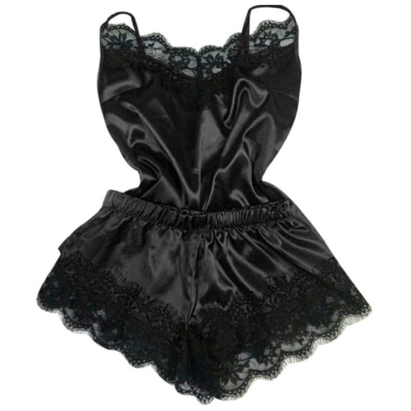 Dam sexiga spetsunderkläder Pyjamas Babydoll Nattkläder Sovkläder black 2XL